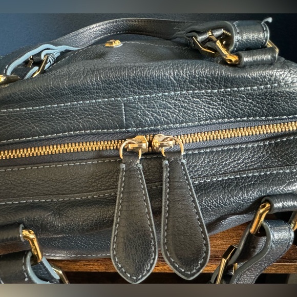 🎄MCM Pristine Navy Satchel! - Picture 7 of 14